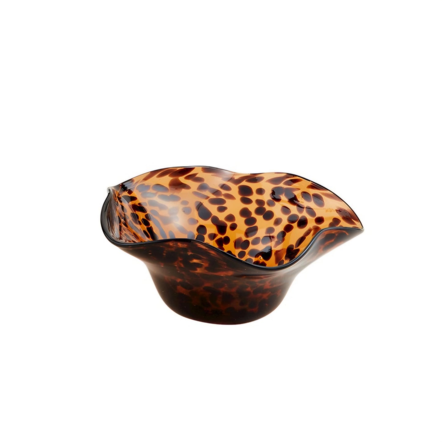 Ruffle Tortoise Glass Bowl
