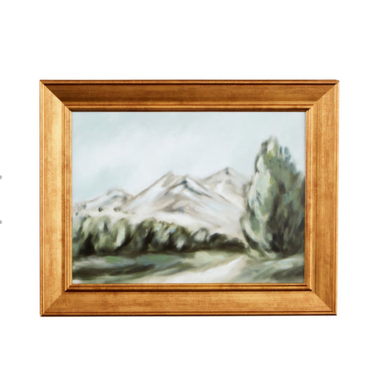 Mountain Landscape Framed Canvas