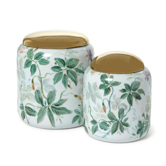 Hand Painted Floral Jars