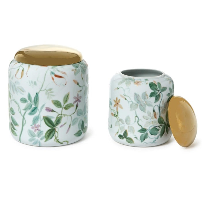 Hand Painted Floral Jars