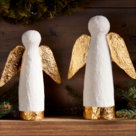 Paper Mache Angel Sitter