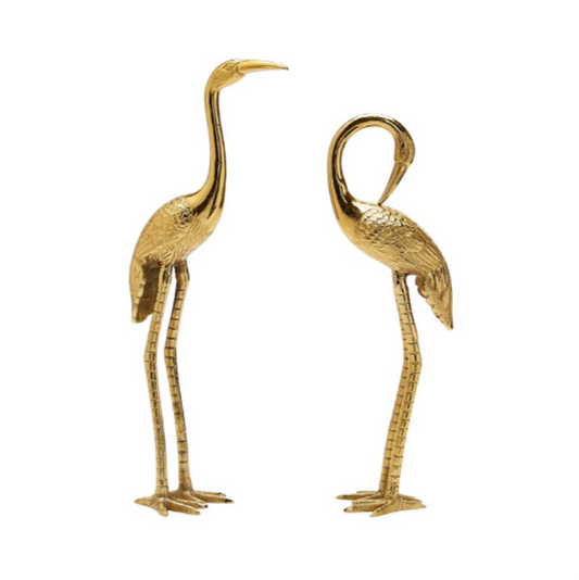 Gold Crane Sculpture