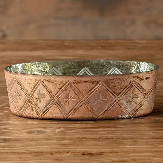Antique Copper aetched Vanity Tray