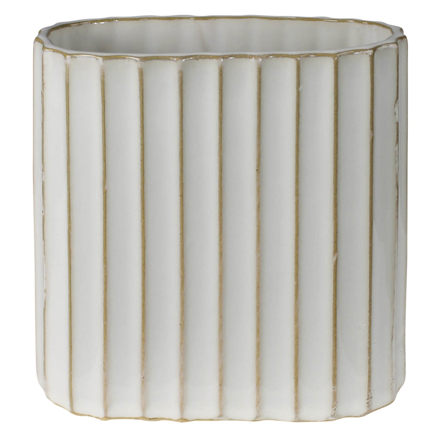 Fluted Ceramic Vase