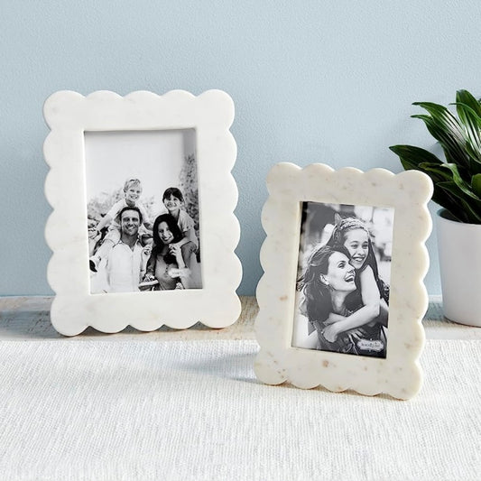 Scalloped Marble Frame