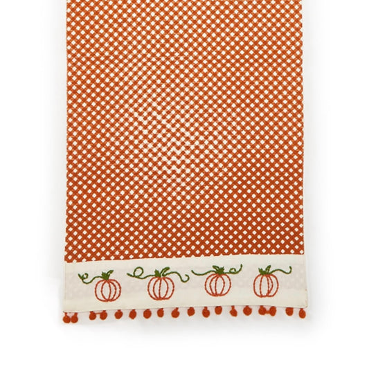 Gingham Pumpkin Dish Towel