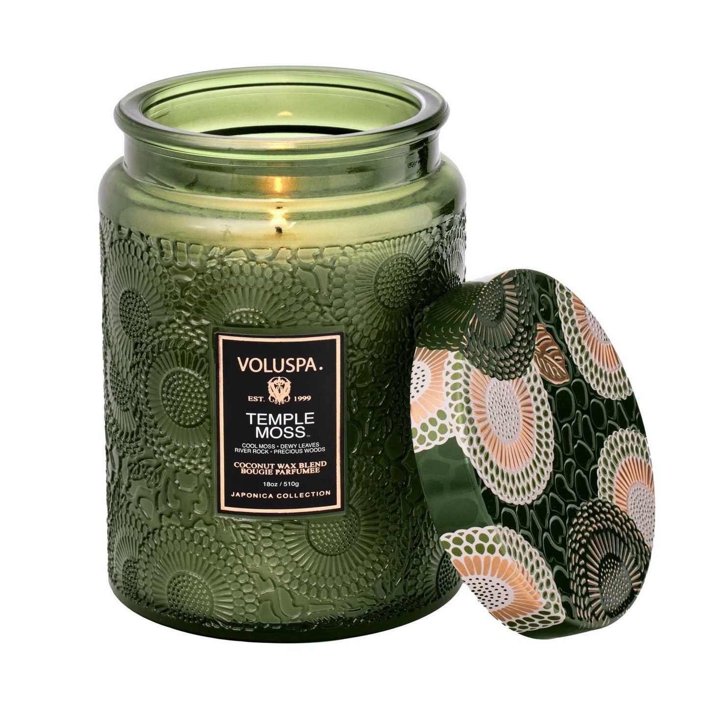 Temple Moss Large Glass Jar Voluspa