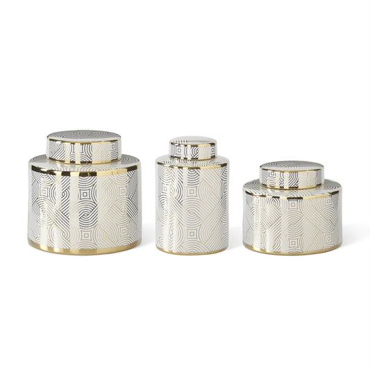 White & Gold Ginger Jars