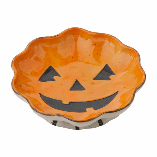 Stoneware Pumpkin Candy Bowl