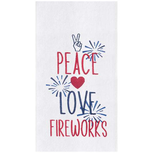 Peace Love Fireworks Towel