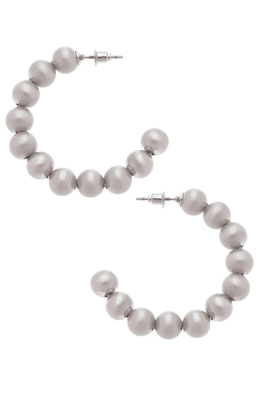 Phoebe Ball Bead Hoop Earrings