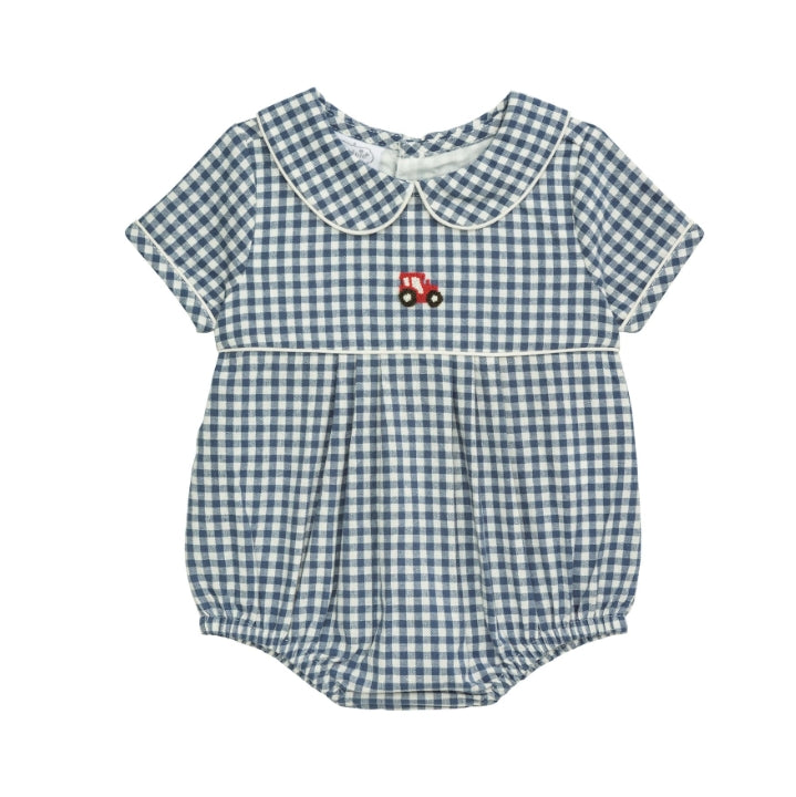 Tractor icon Gingham Bubble