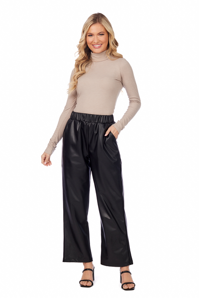 Black Ballard Leather Pant