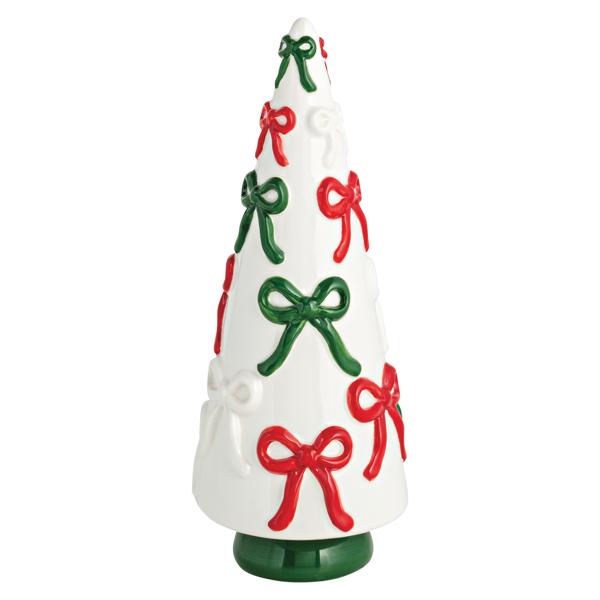 Medium Bow Ceramic Christmas Tree