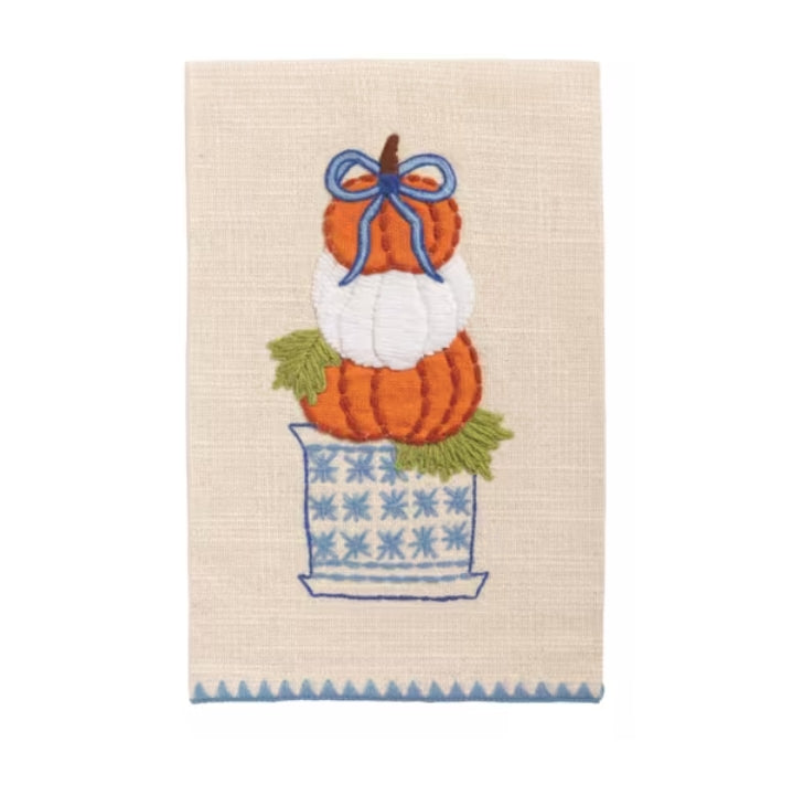 Stacked Pumpkin Topiary Towel