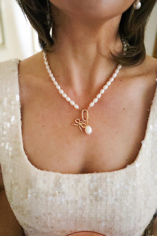 Piper Pearl Charm Necklace