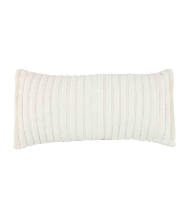Lumbar Pleated Velvet Pillow