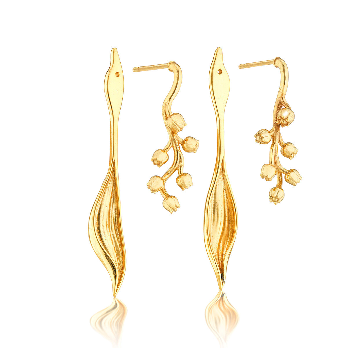Meadow Lily of the Valley Convertible Earrings -