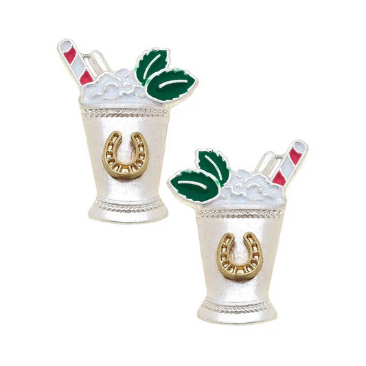 Lucky Horseshoe Mint Julep Earrings