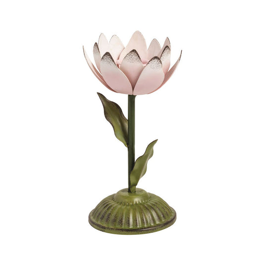 Small Metal Flower Candlestick