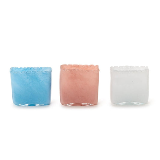 Marbled Scalloped Vase