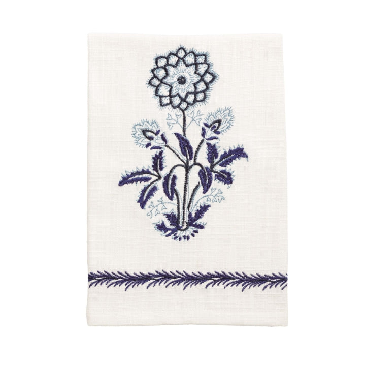 Blue Single Flower Towel