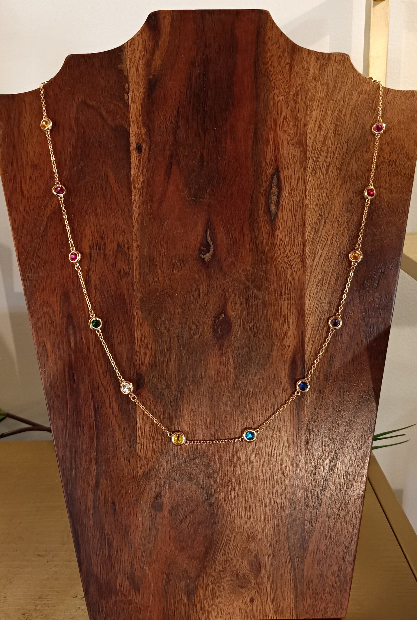 Corfu Multi Bezel Stone Necklace