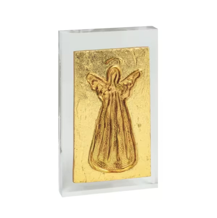 Gold Angel Painted Plaque