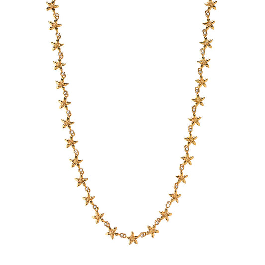 Jasmine Gold Pearl Necklace