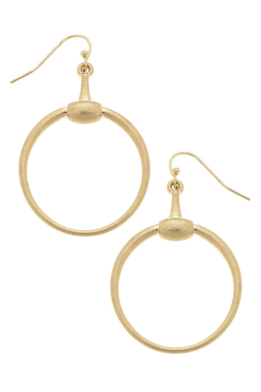 Peyton Horsebit Earrings in Gold