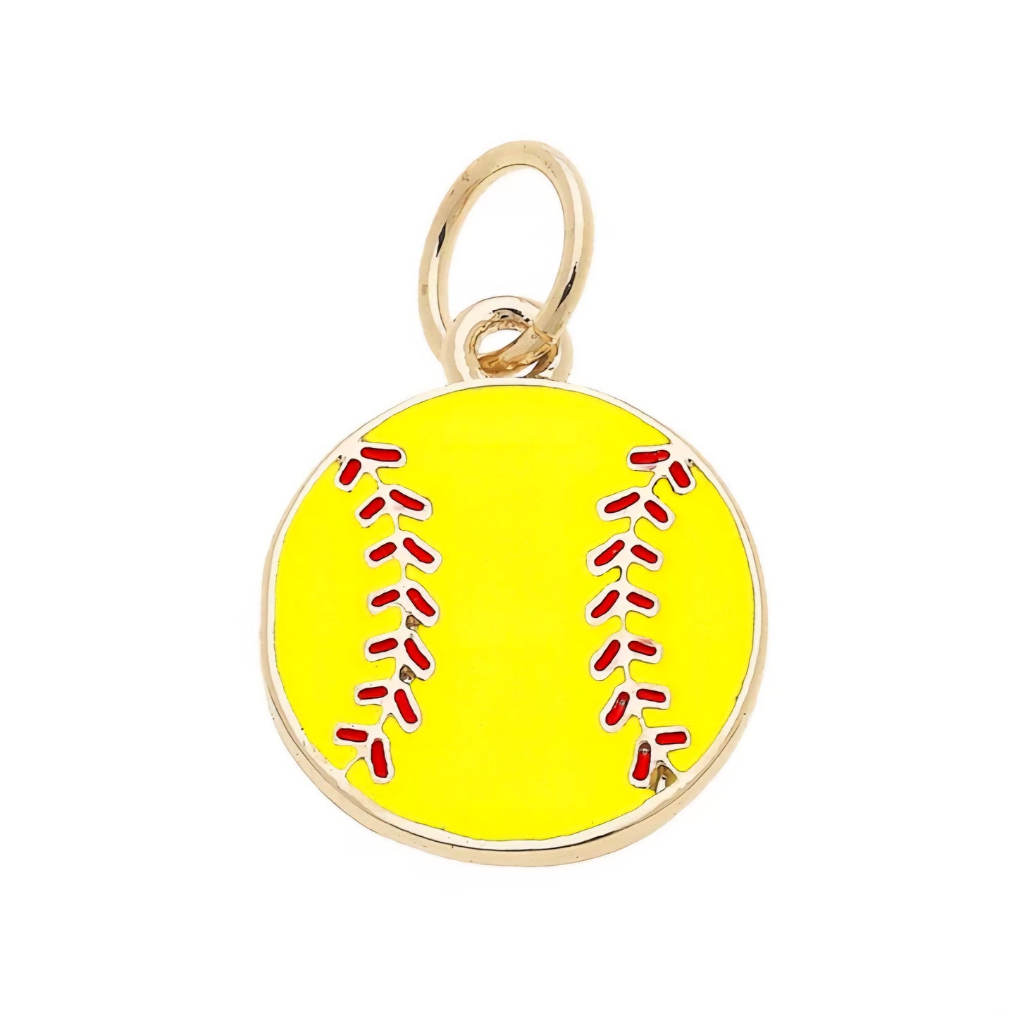 Softball Enamel Charm