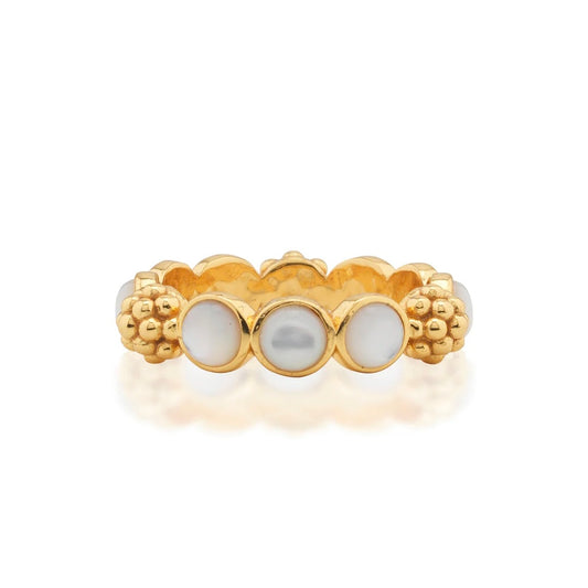 Berry Gem Ring - Pearl White