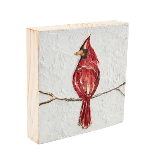 Cardinal Wood Plaque