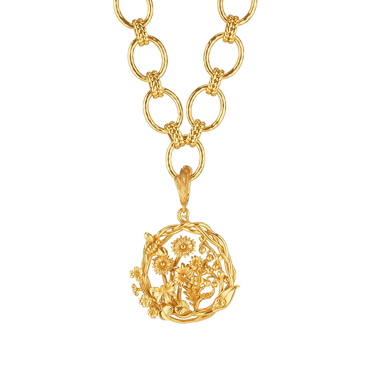 Meadow Wildflower Pendant - Gold