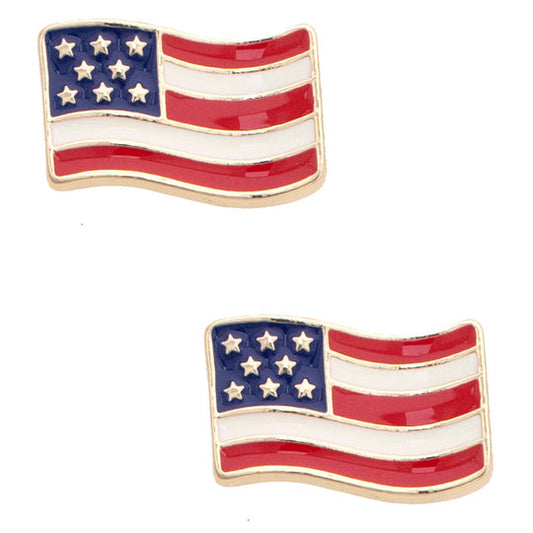 American Flag Stud Earrings