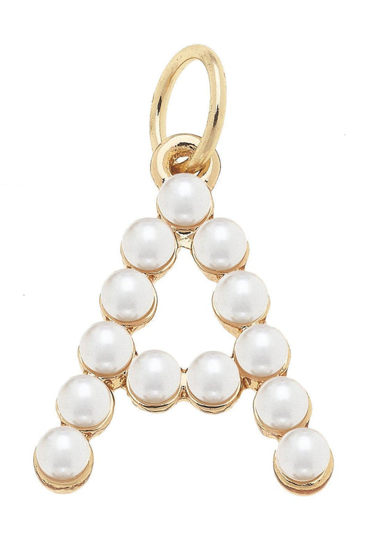Pearl Studded Charm Initials