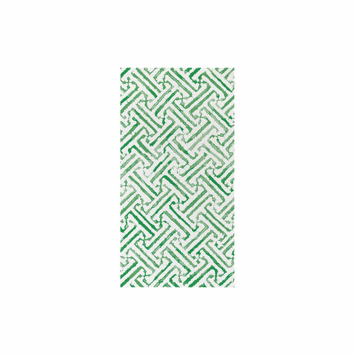 Papersoft Napkins Greek Key Green Guest Towels
