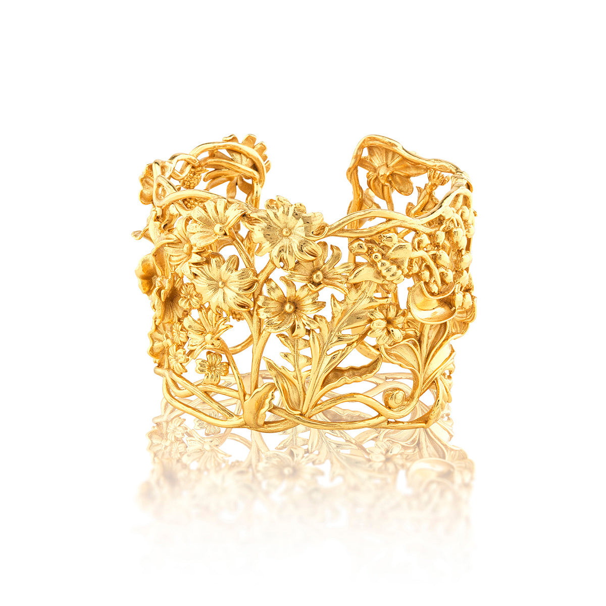 Meadow Wildflower Cuff Gold