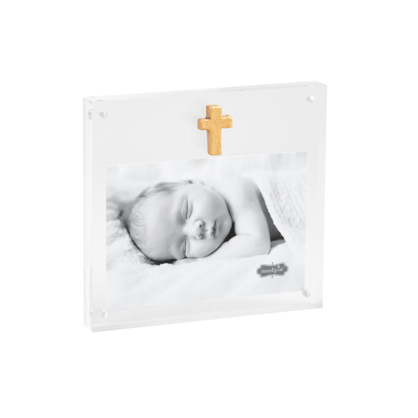 Acrylic Frame with Gold Cross