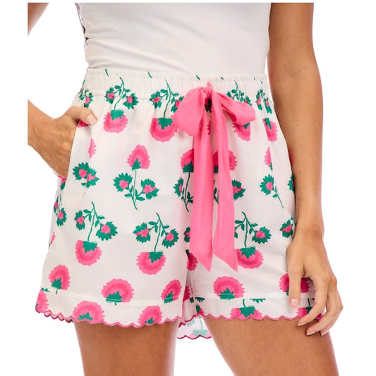 Pink Floral Pajama Shorts