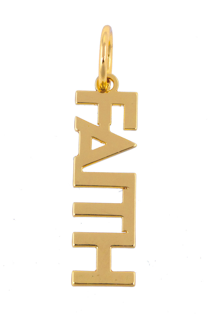 FAITH Block Letter Charm