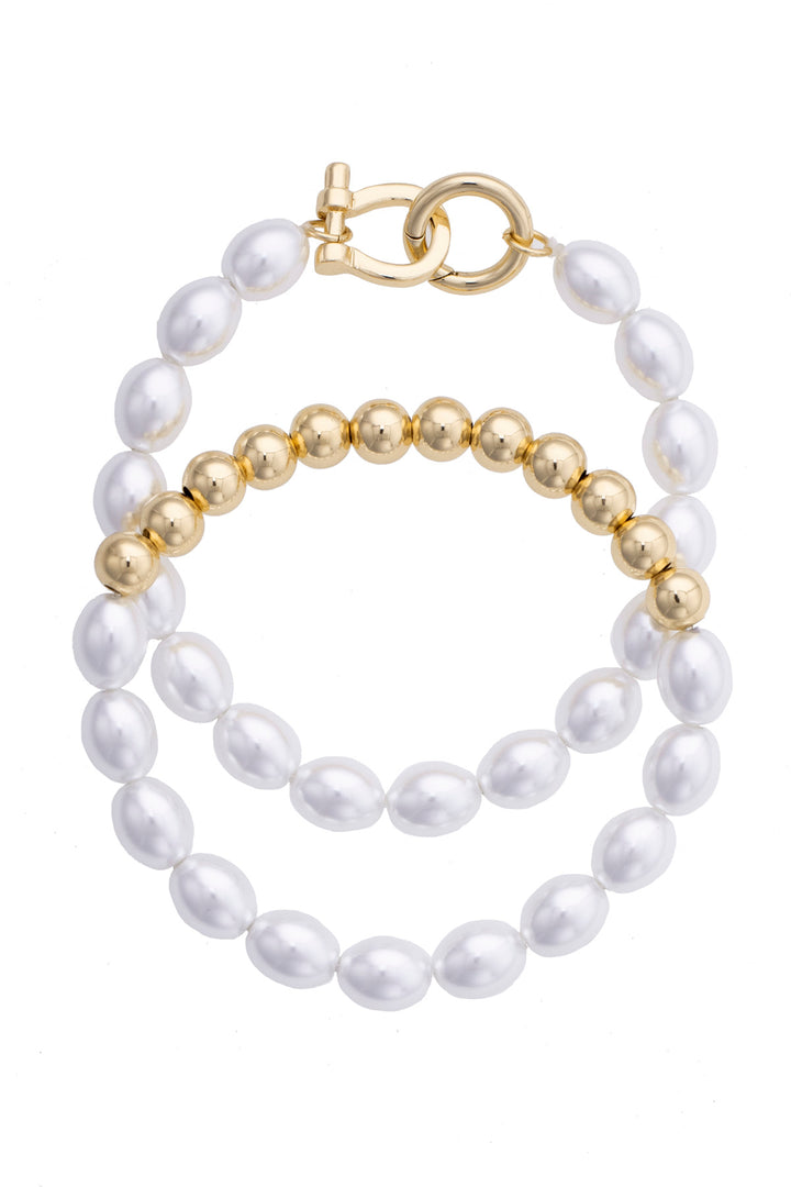 Celia Pearl & Ball Stretch bracelet