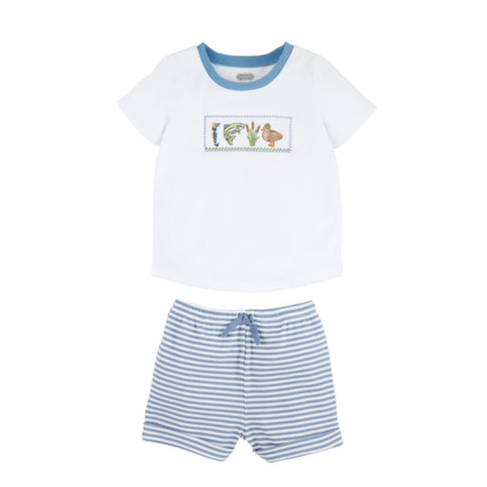 Fishing Smocked Short Set