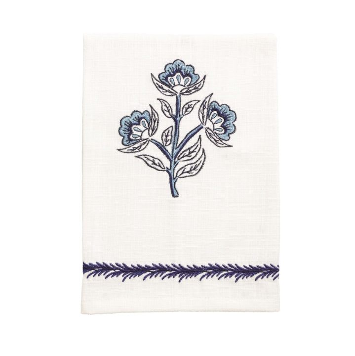 Blue Triple Flower Towel