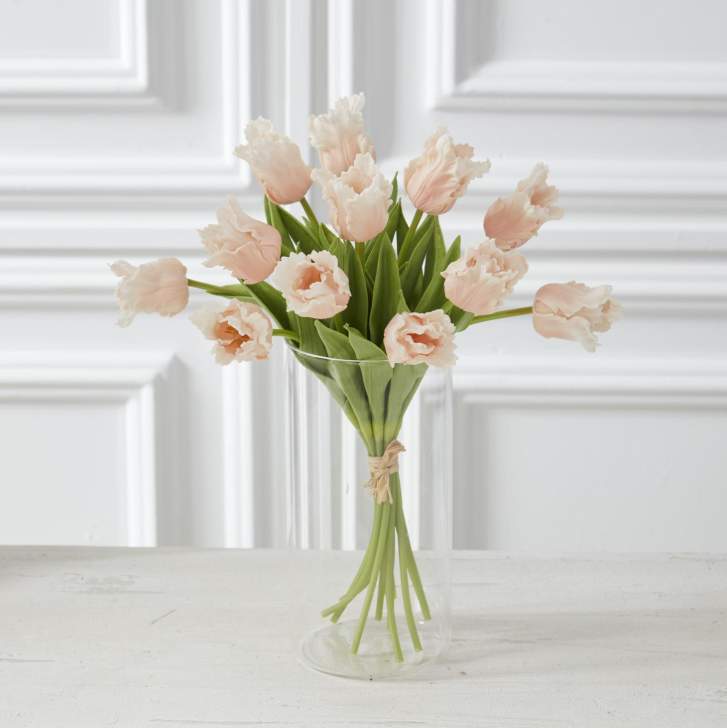 Light Peach Real Touch Parrot Tulip Bundle