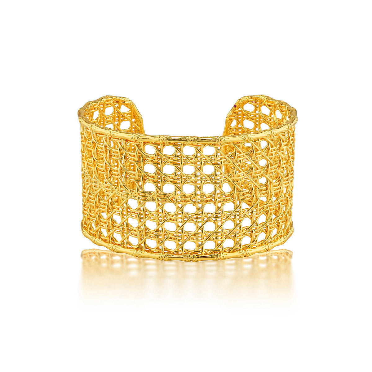 Veranda Caning Cuff - Gold
