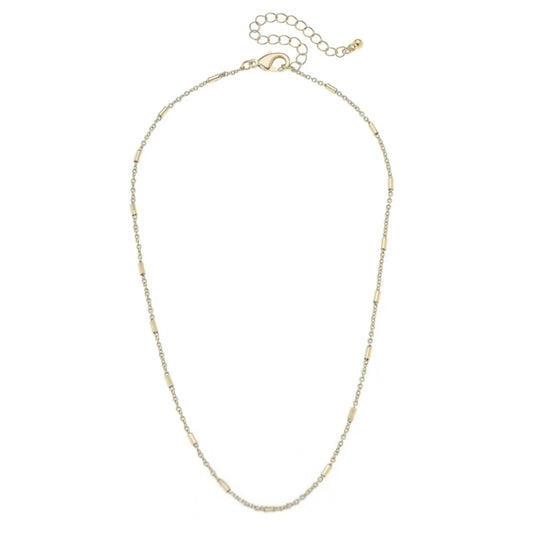 Dakota Dainty Charm Necklace Base in Shiny Gold