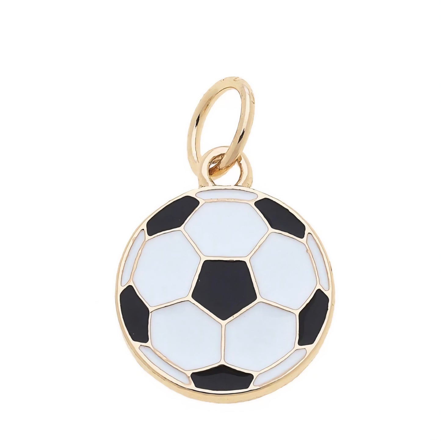 Soccer Ball Enamel Charm