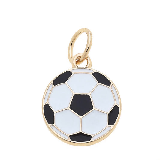 Soccer Ball Enamel Charm