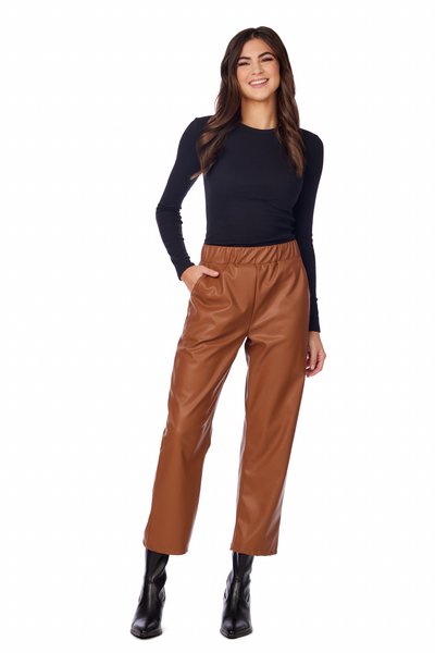 Tan Ballard Leather Pant